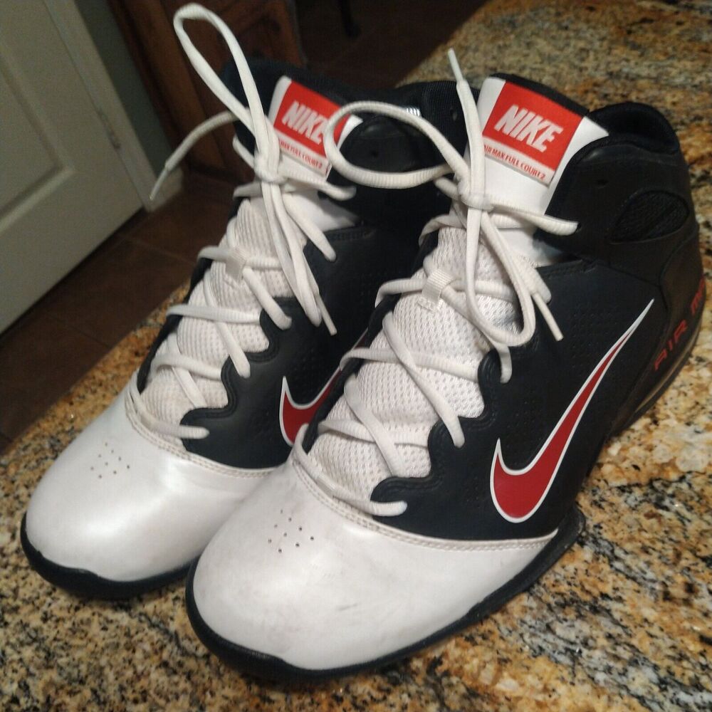 Nike Air Max Full Court 2 Black/University-Red-White Basketball Shoe Men's Sz 11
